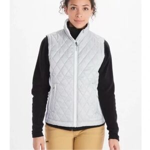 Marmot Kitzbuh White Quilted Vest Outdoor Athletic Ski Winter Snow M